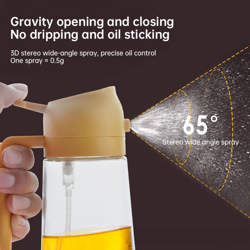 Olive Oil Dispenser & Sprayer 2-in-1 - Kitchen Cooking Oil Bottle