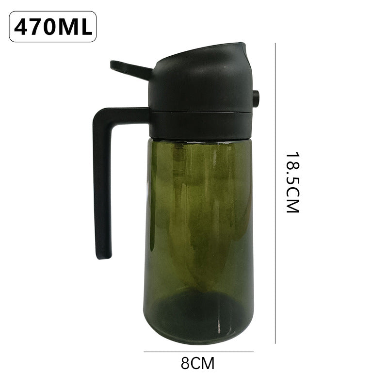 Olive Oil Dispenser & Sprayer 2-in-1 - Kitchen Cooking Oil Bottle