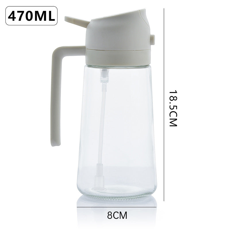 Olive Oil Dispenser & Sprayer 2-in-1 - Kitchen Cooking Oil Bottle